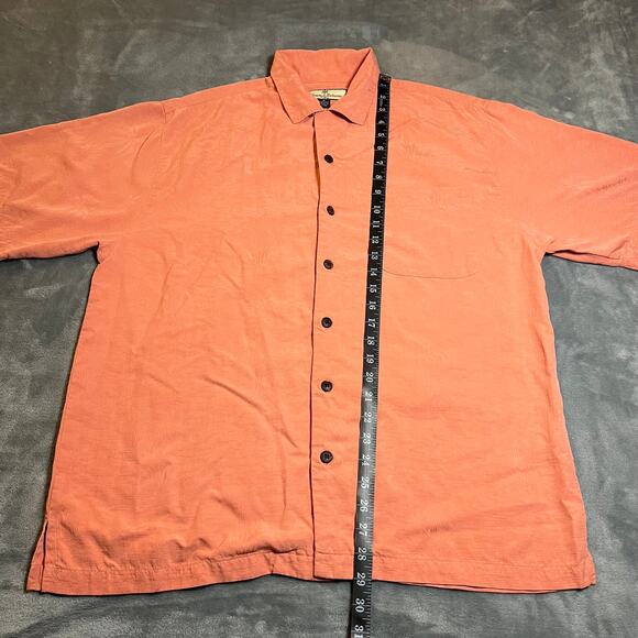 Tommy Bahama Men's 100% Silk Palm Tree Design Hawaiian Button Up Shirt Size MED - Picture 8 of 9